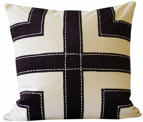 Kussani Cushion Cover Black Grid 50cm x 50cm K447
