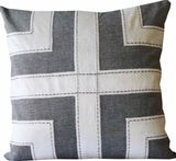 Kussani Cushion Cover Grey Grid 50cm x 50cm K448