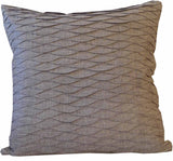Kussani Cushion Cover Grey Pleat 50cm x 50cm K468