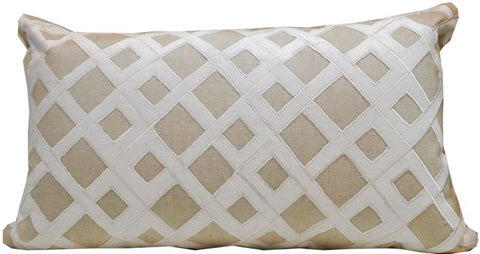 Kussani Cushion Cover White Trellis 30cm x 50cm K366