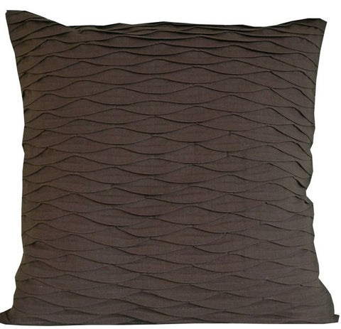 Kussani Cushion Cover Brown Pleat 55cm x 55cm K423