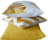 Kussani Cushion Cover Mustard Dahlia 45cm x 45cm K428