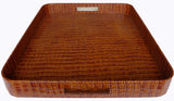 Kussani Ottoman Tray Tan Leather 50cm x 60cm KT8TC